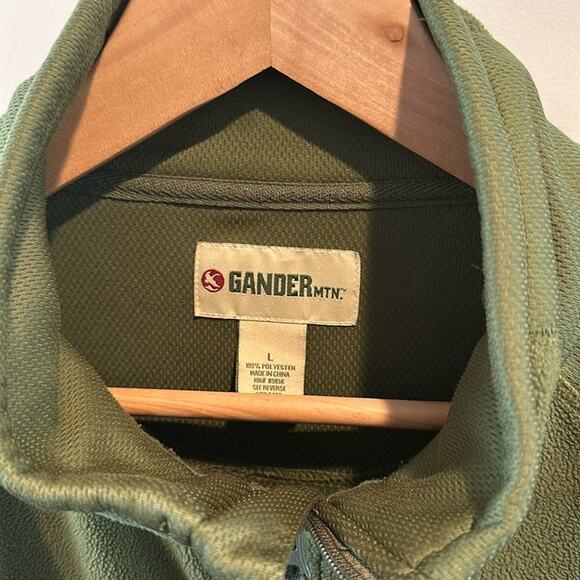 Gander Mountain Men’s Large Green Fleece Full Zip Jacket - Picture 2 of 10